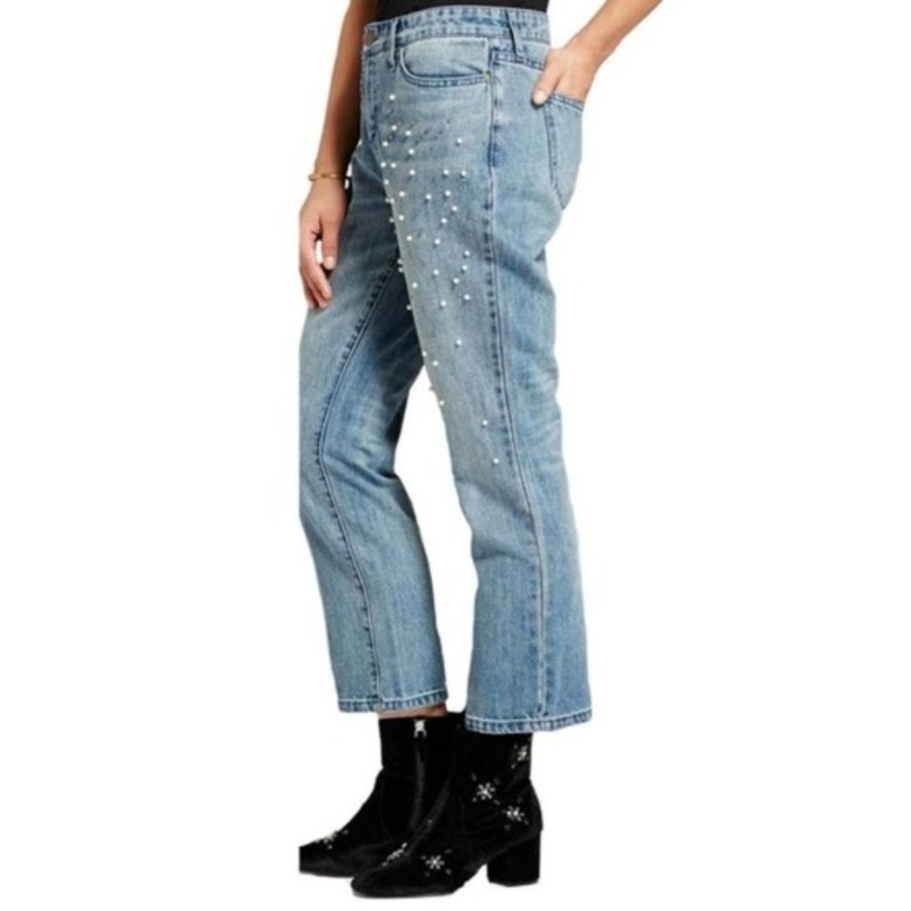Who What Wear Beaded Boyfriend Jeans - WOMENS - Size 4